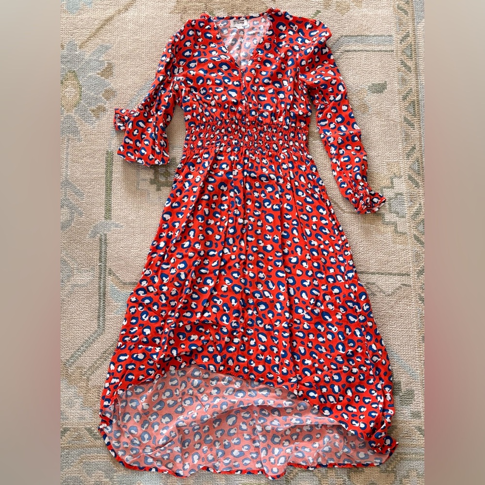 The Drop Grace Atwood Stylish Red Leopard Print Dress